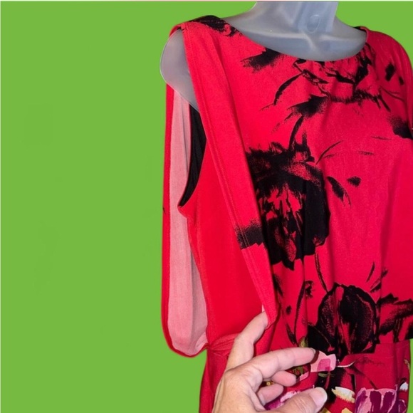 Studio I Blouson Dress Tropical Floral Print 12 - Picture 4 of 16